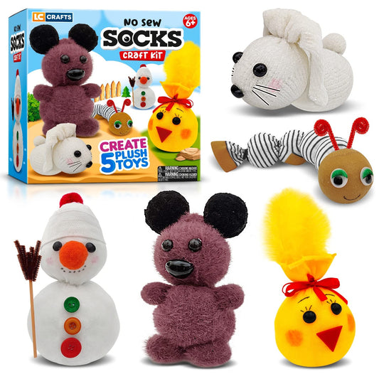 Arts and Crafts for Kids Ages 8-12, Create Your Own Plush Toys, Kit Includes All Supplies and Instructions, Best Craft Project for Girls & Boys Ages 7,8,9,10,11,12, Great Gift!