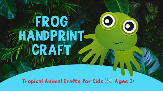 Frog Handprint Craft Kit for kids, handprint crafts for toddlers, handprint crafts for preschoolers, handprint keepsake ideas, animal handprint crafts,