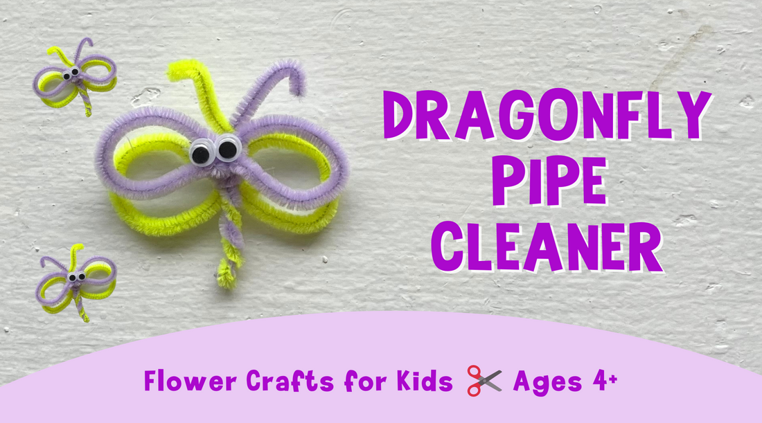 Dragonfly pipe cleaner, pipe cleaner craft for kids