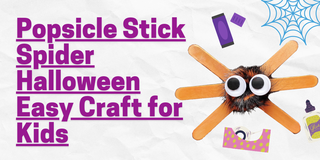 Easy Halloween Craft for Kids with Popsicle Stick Spider