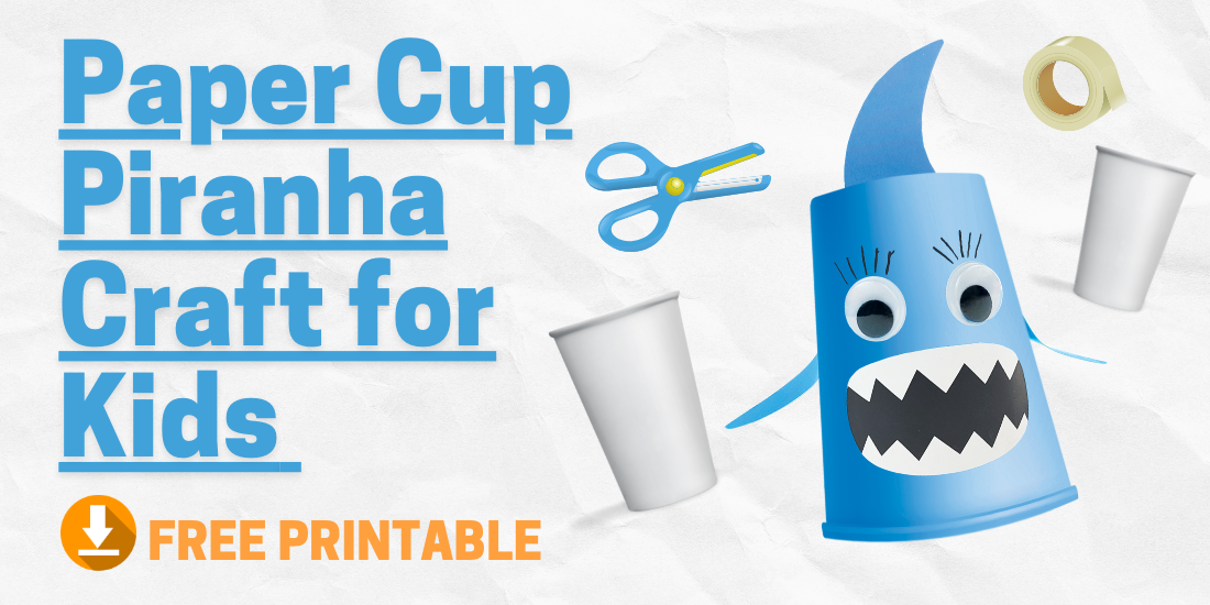 Paper Cup Piranha Craft for Kids