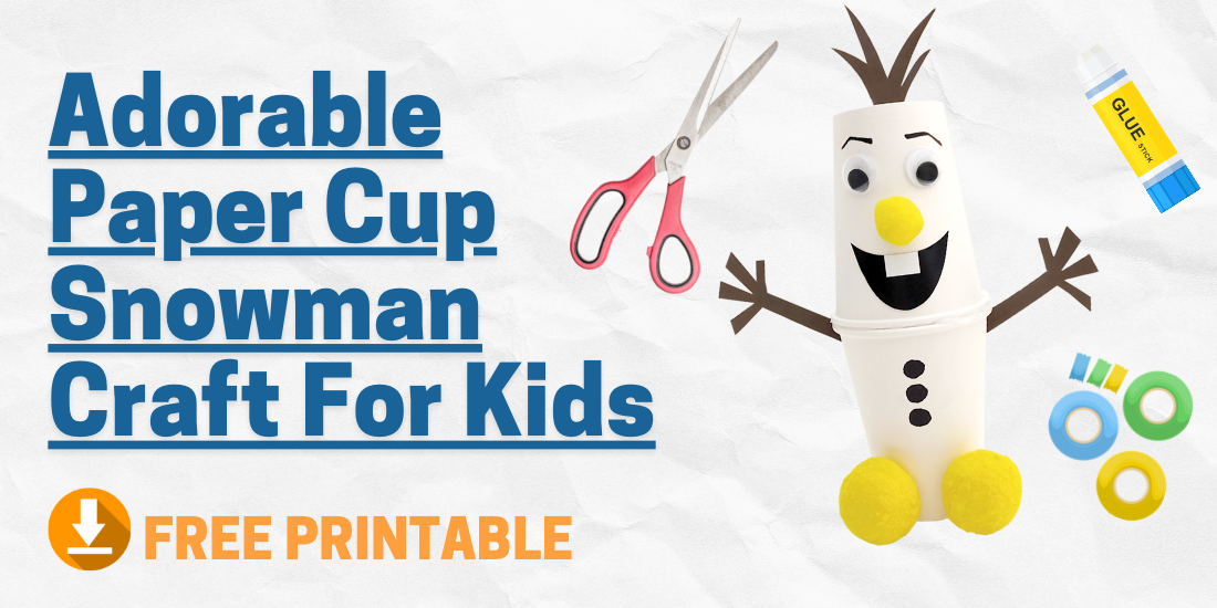 Cute DIY Paper Cup Snowman Art Craft For Kids