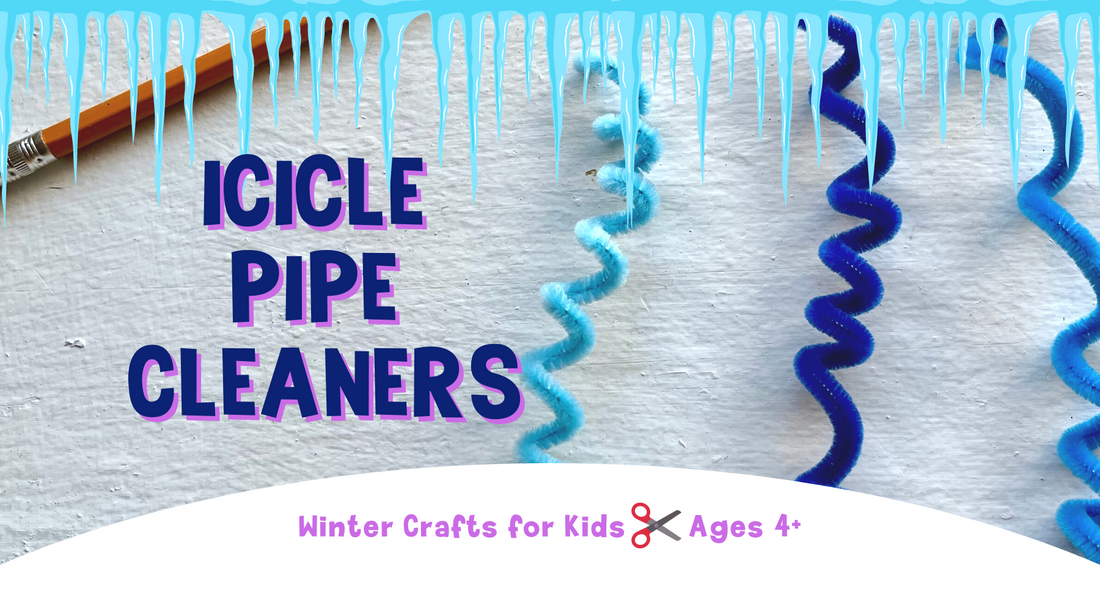 Icicle Pipe Cleaner Craft for Kids Toddlers Elementary Students Fine Motor Craft