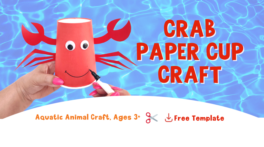 crab template for preschoolers, crab craft template, easy crab craft, crab handprint craft,