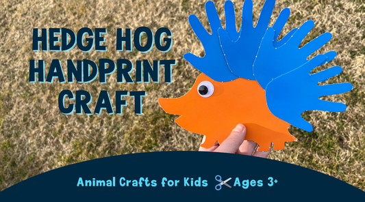 easy handprint craft for kids, hedgehog craft for kids