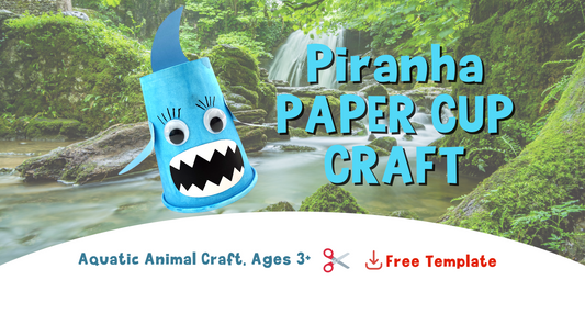 piranha paper cup craft, paper cup craft template, paper cup craft ideas, paper cup crafts for kids, paper cup, paper cups, easy paper cup craft, 5 minute crafts with paper cups