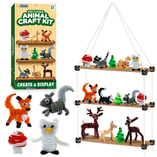 Art and Crafts Kit for Kids Ages 8-12, Create and Display Animals, Kit Includes Supplies & Instruction, Best Craft Project for Kids Ages 7,8,9,10,11,12 Great Gift!