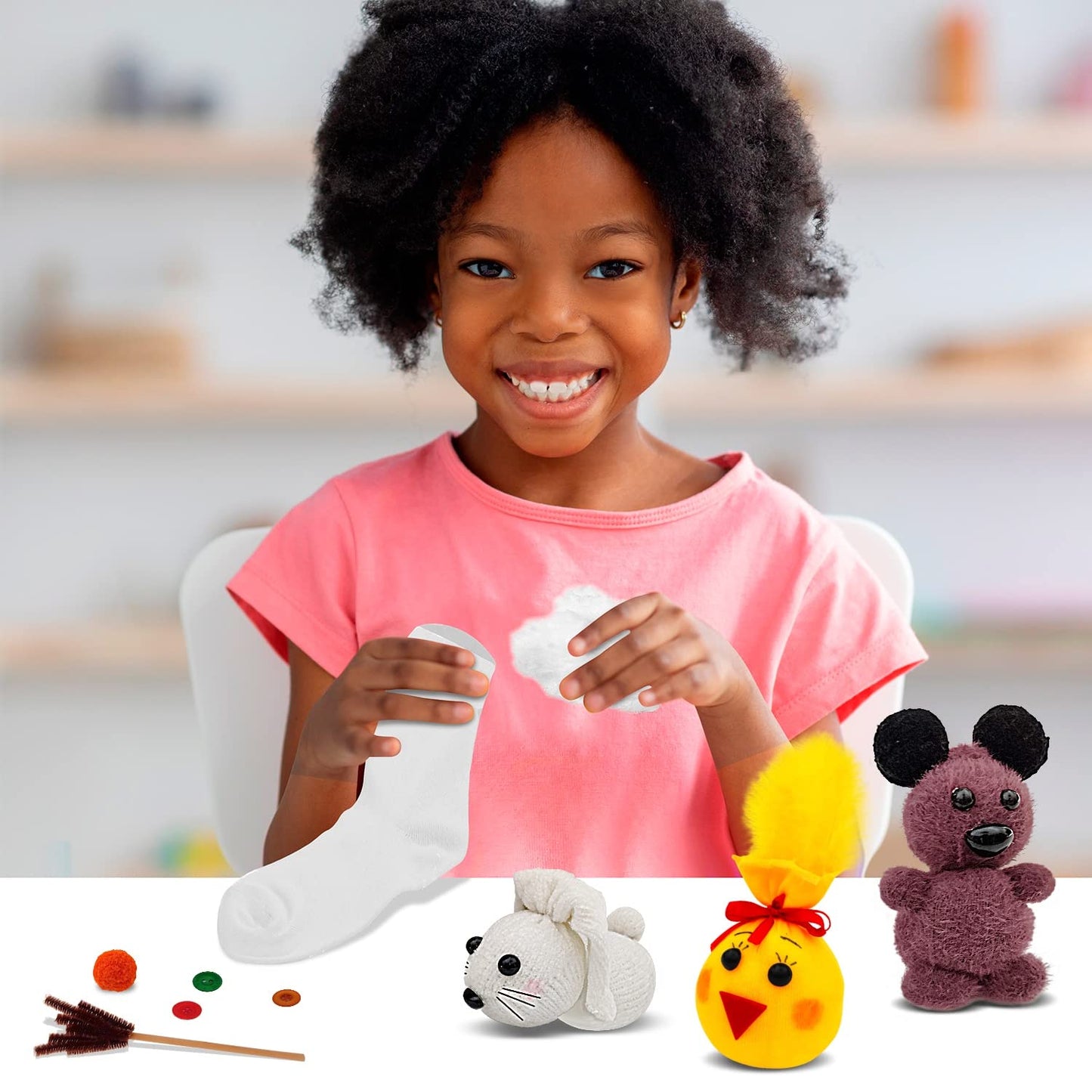 Arts and Crafts for Kids Ages 8-12, Create Your Own Plush Toys, Kit Includes All Supplies and Instructions, Best Craft Project for Girls & Boys Ages 7,8,9,10,11,12, Great Gift!