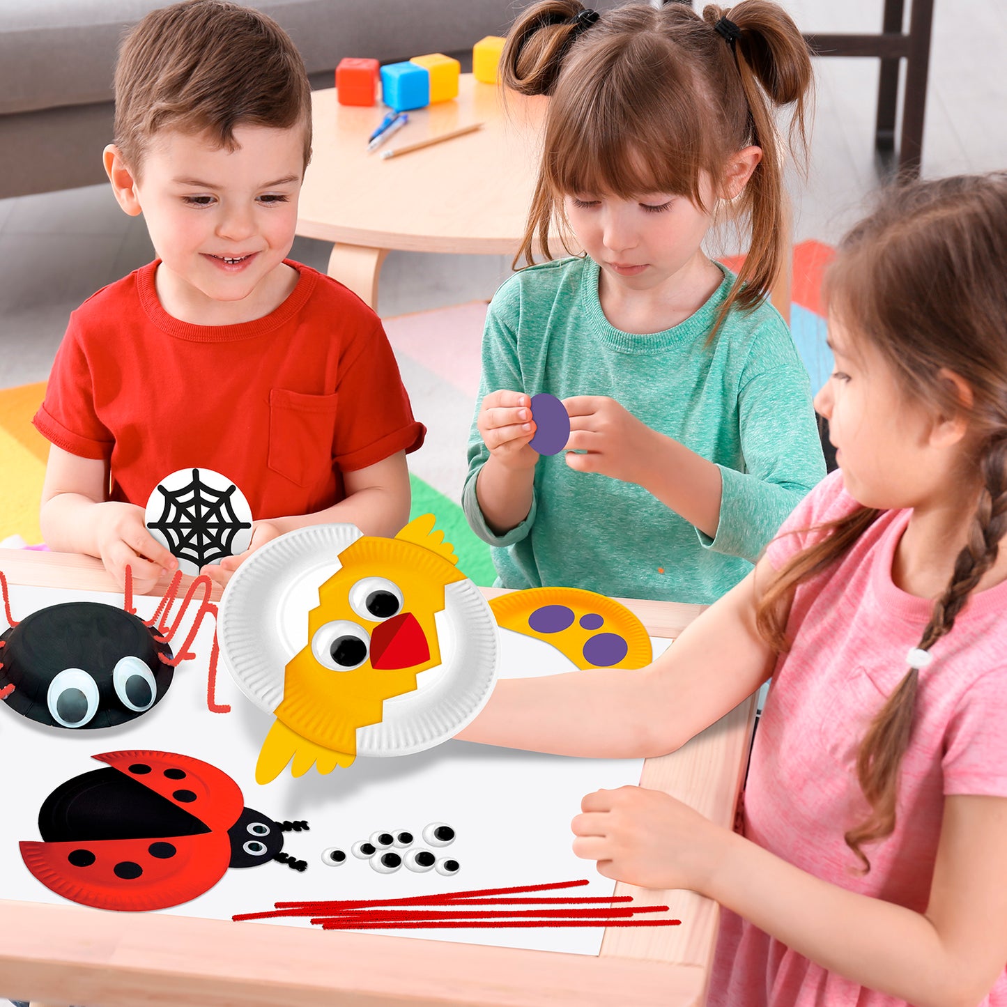 Arts and Crafts for Toddlers, Create Animal Crafts from Paper Plates, Includes All Supplies and Instructions, Best Craft Project Kit for Ages 2-5