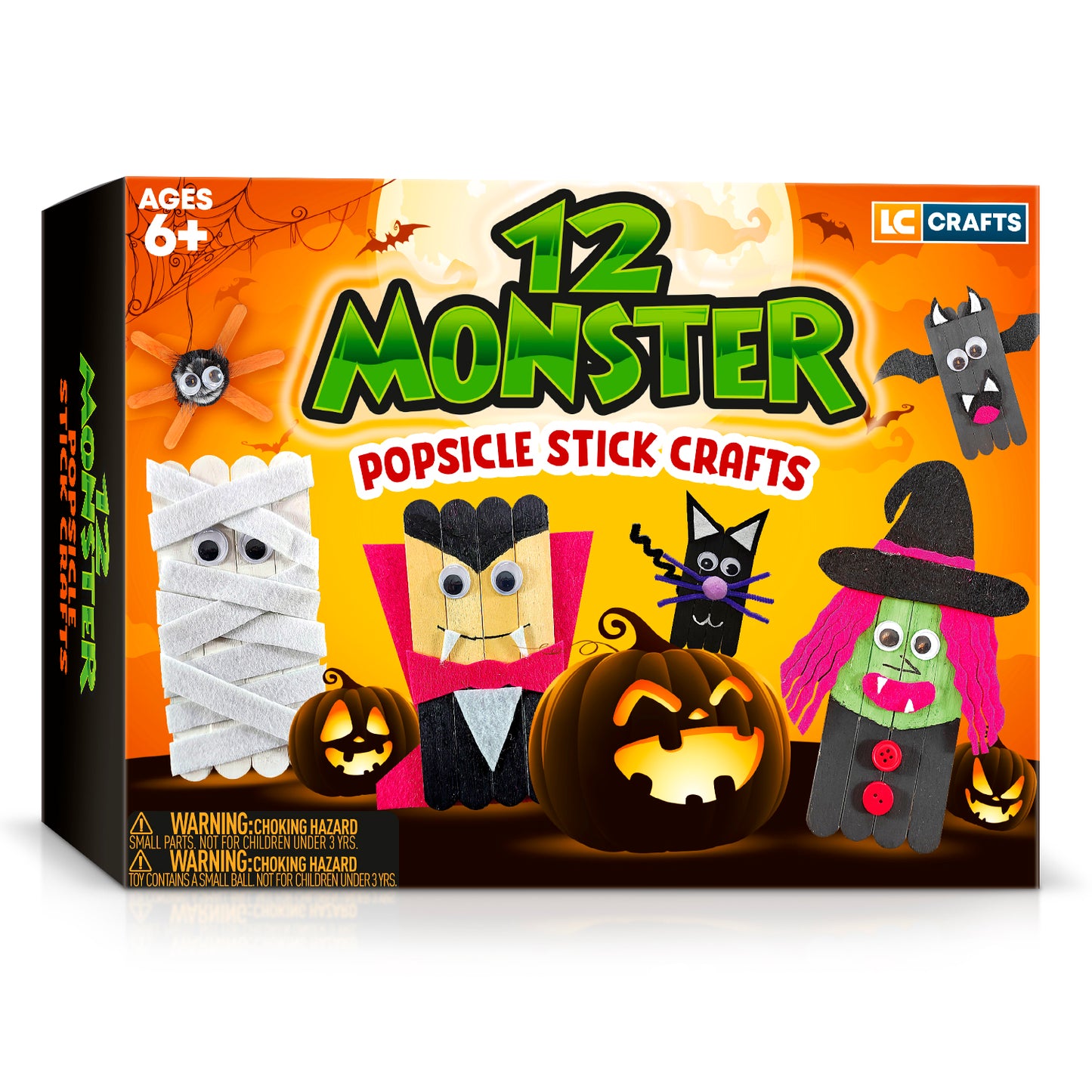 Halloween Arts and Craft Kit for Kids, Kit Includes All Supplies & Instructions to Create Halloween Monsters and Pumkin Best Halloween Activities for Kids