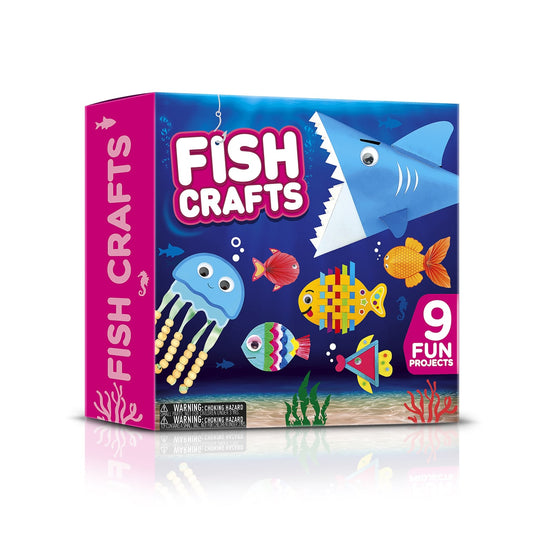 Paper fish craft kit for kids 4-10